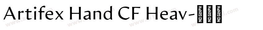 Artifex Hand CF Heav字体转换